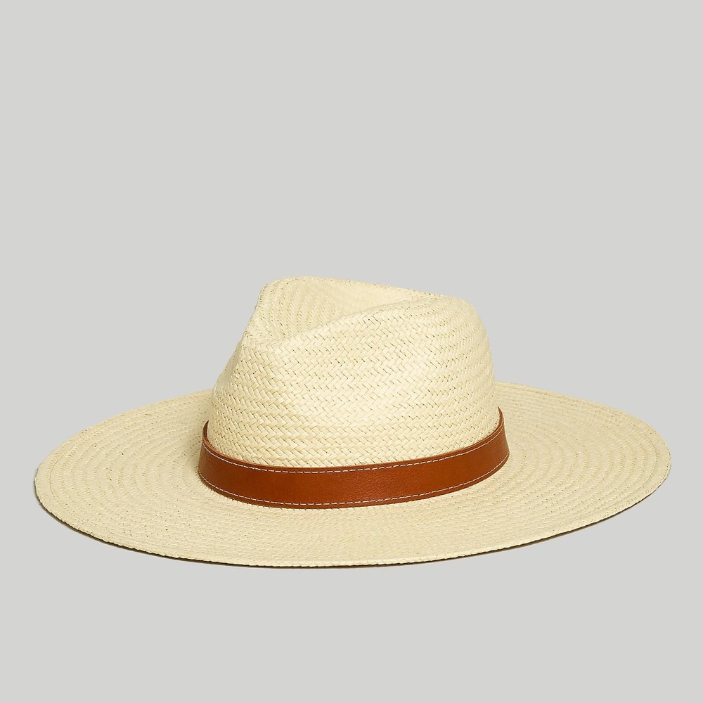 Madewell wide brim straw fedora hat NEW sold out